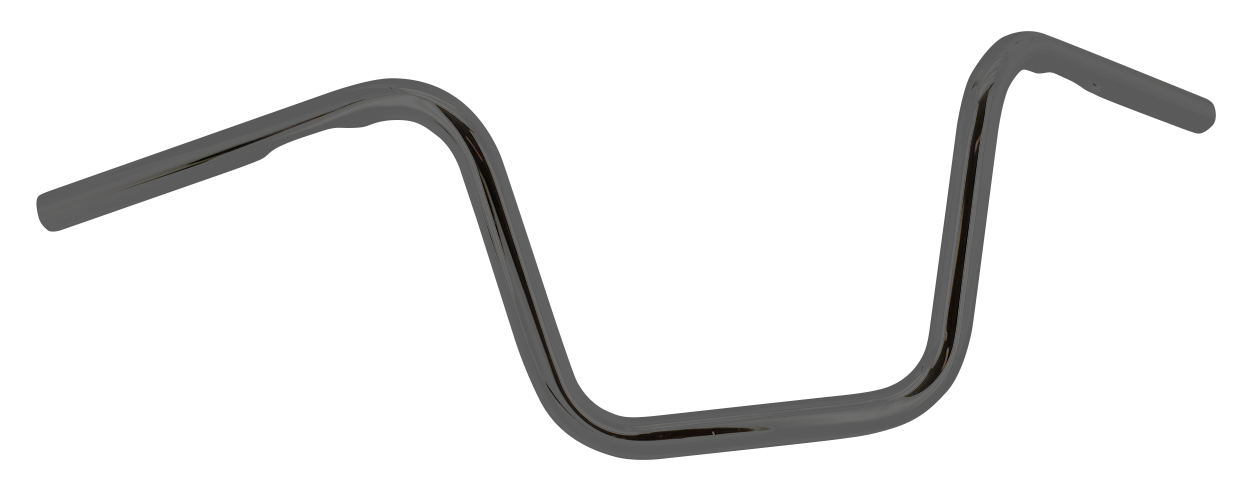 Zcp Black Gibbon 8 1/4" Bar Dimpled One Inch Diameter Handlebars Zodiac Default Title