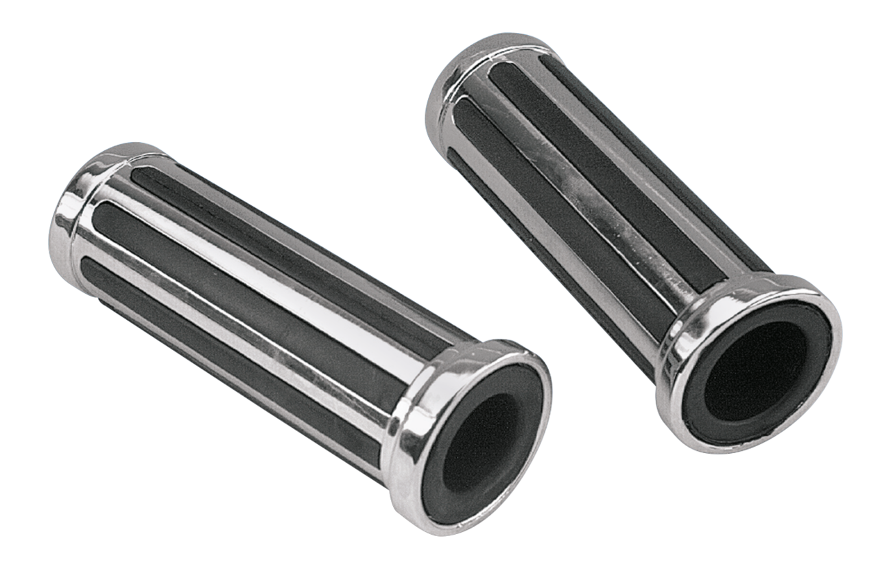 Gzp Streamliner Grip Set Chrome/Rubber 1 Grip Zodiac Default Title