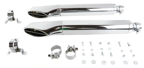 1968 Style Turn Outs Chrome Flt95 16 Slip-On & Muffler V Twin Mfg Default Title