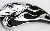 Gzp Chrome & Black Flame Mirror Set Mirror & Component Zodiac Default Title