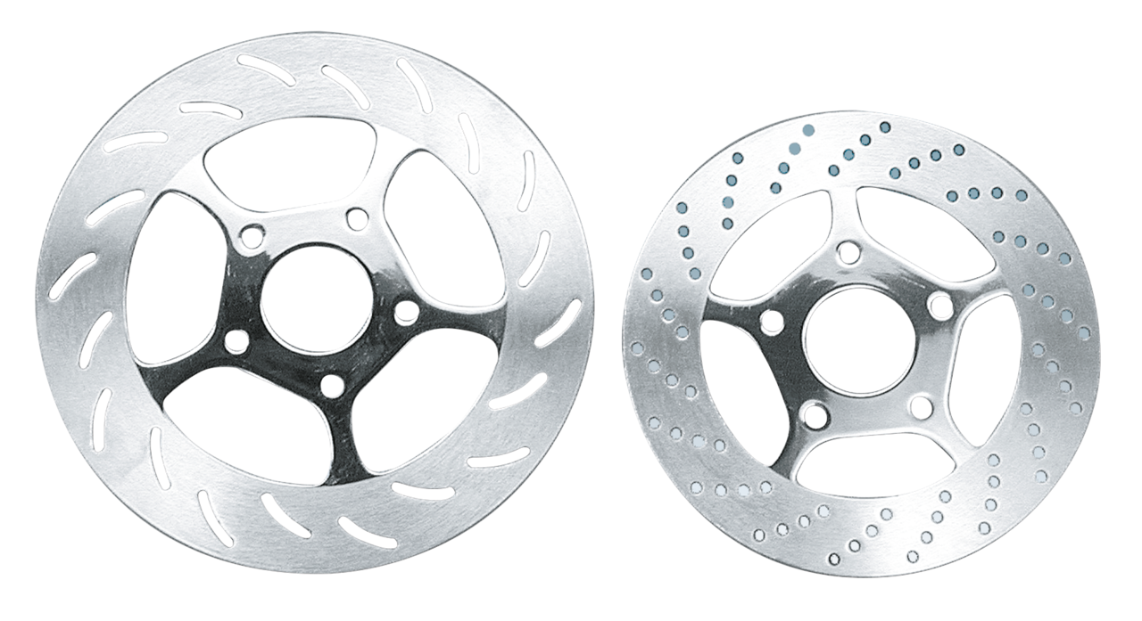 Disc Rotor 8 5/8" Five Spoke Drilled Chr Brake Rotor Tolle