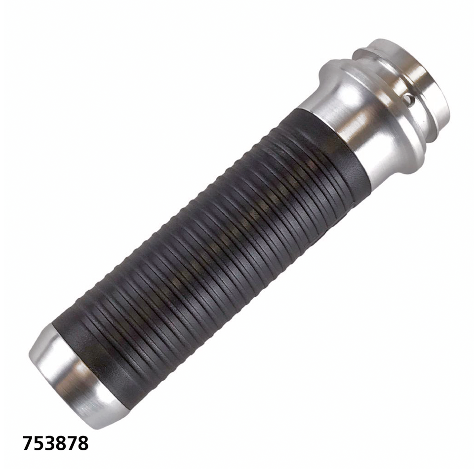 Lthr Moto Grips Natural/Blk Ribbed Tbw Handlebar, Hand Controls & Mirrors Brass Balls Cycles