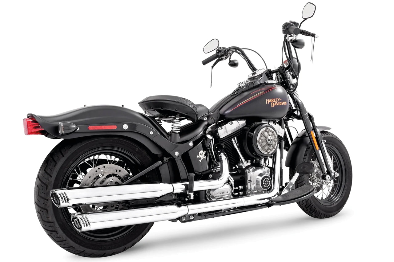 Racing Slip Ons All Chrome Flstf07 17 Slip-On & Muffler Freedom Performance Exhaust Default Title