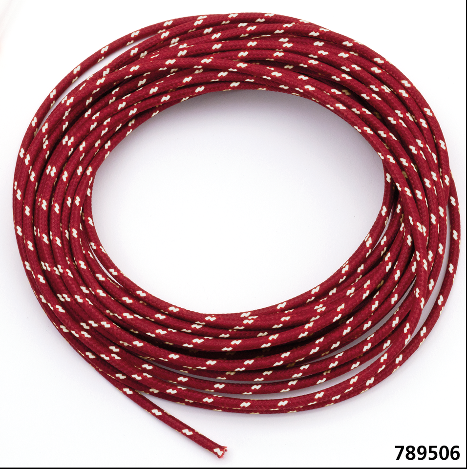 Cloth Covered Wire Red/White 25ft Wiring & Connector V Twin Mfg