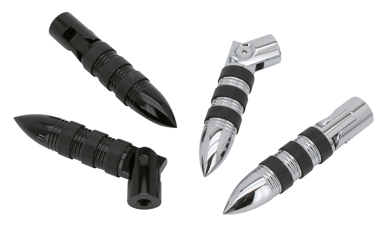 Gzp Chrome Magnum Pegs W/Mounts 1/2"Unc Foot Peg Zodiac