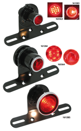 Gzp Classic 1" Black Round Taillight W/L Tail & Brake Light Zodiac Default Title