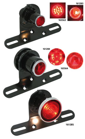Gzp Classic 1" Black Round Taillight W/L Tail & Brake Light Zodiac Default Title