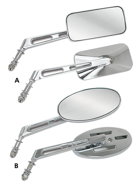 Gzp Rectangular Mirror Solid Stem R/H Mirror & Component Zodiac