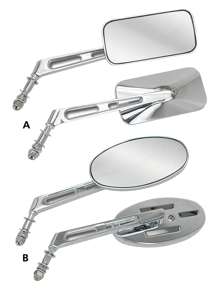 Gzp Rectangular Mirror Solid Stem R/H Mirror & Component Zodiac