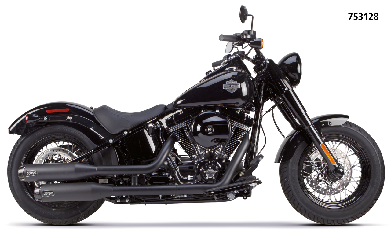 2 Bros St07 17 Short Slipons Black Slip-On & Muffler Two Brothers Racing