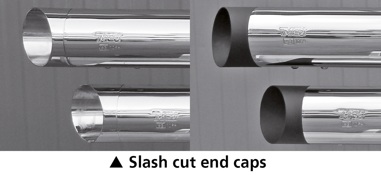 Mcj End Caps Royal 80 Slash Cut Chrome Exhaust End Cap Mcj