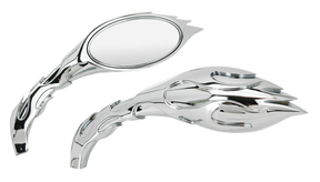 Gzp Chrome Magma Flames Mirror Set Mirror & Component Zodiac