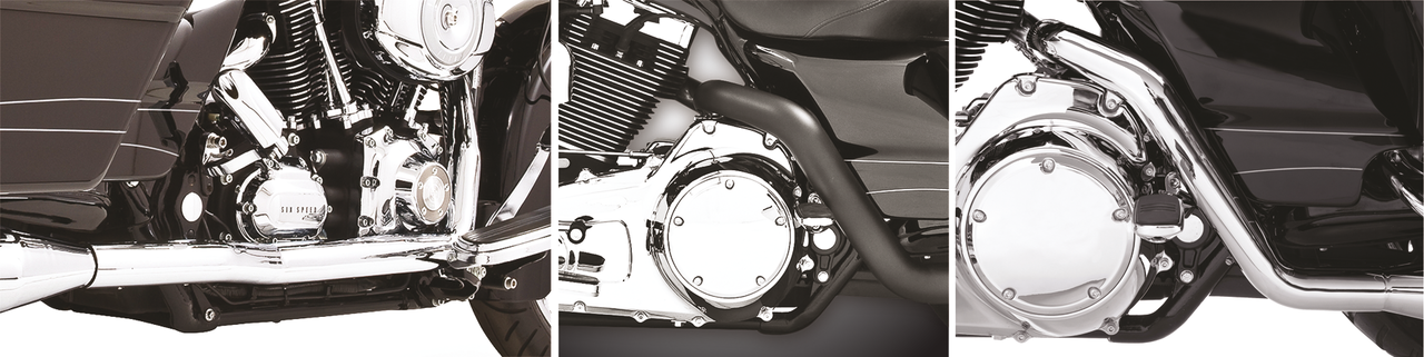 True Dual Hdrs W/Shields Chr Flh/T95 08 2-2 Exhaust Header Freedom Performance Exhaust