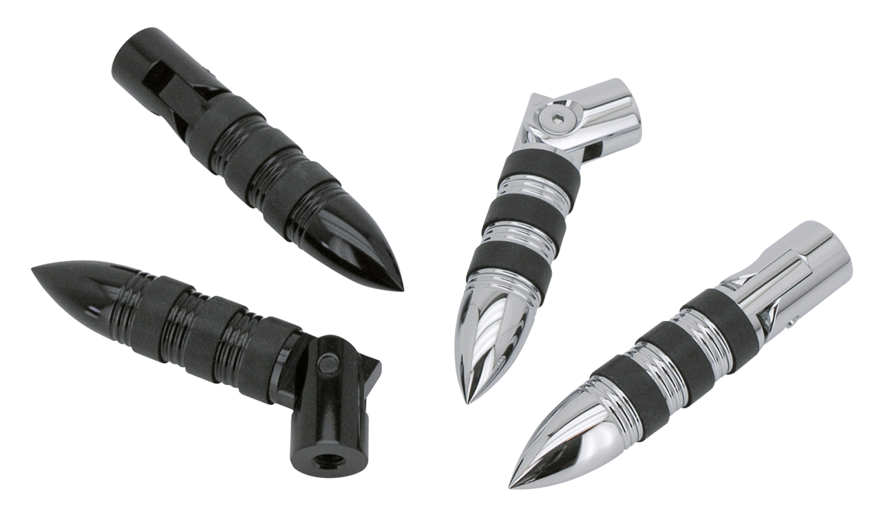 Gzp Chrome Magnum Pegs W/Mounts 1/2"Unc Foot Peg Zodiac