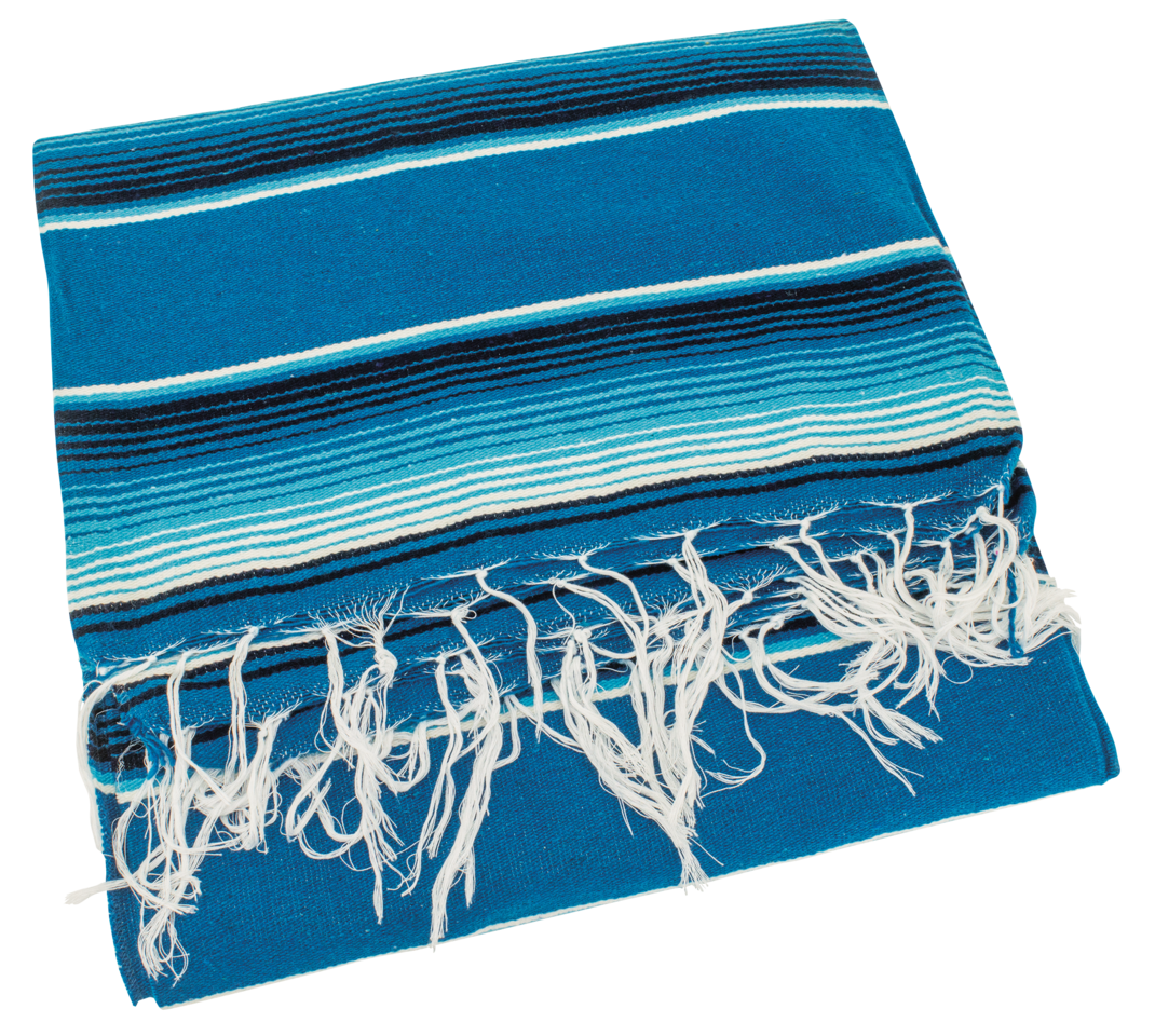 Mexican Blanket Serape Blue Tones Camping & Outdoor Gear Texas Leather Default Title