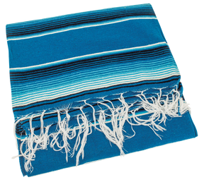 Mexican Blanket Serape Blue Tones Camping & Outdoor Gear Texas Leather Default Title