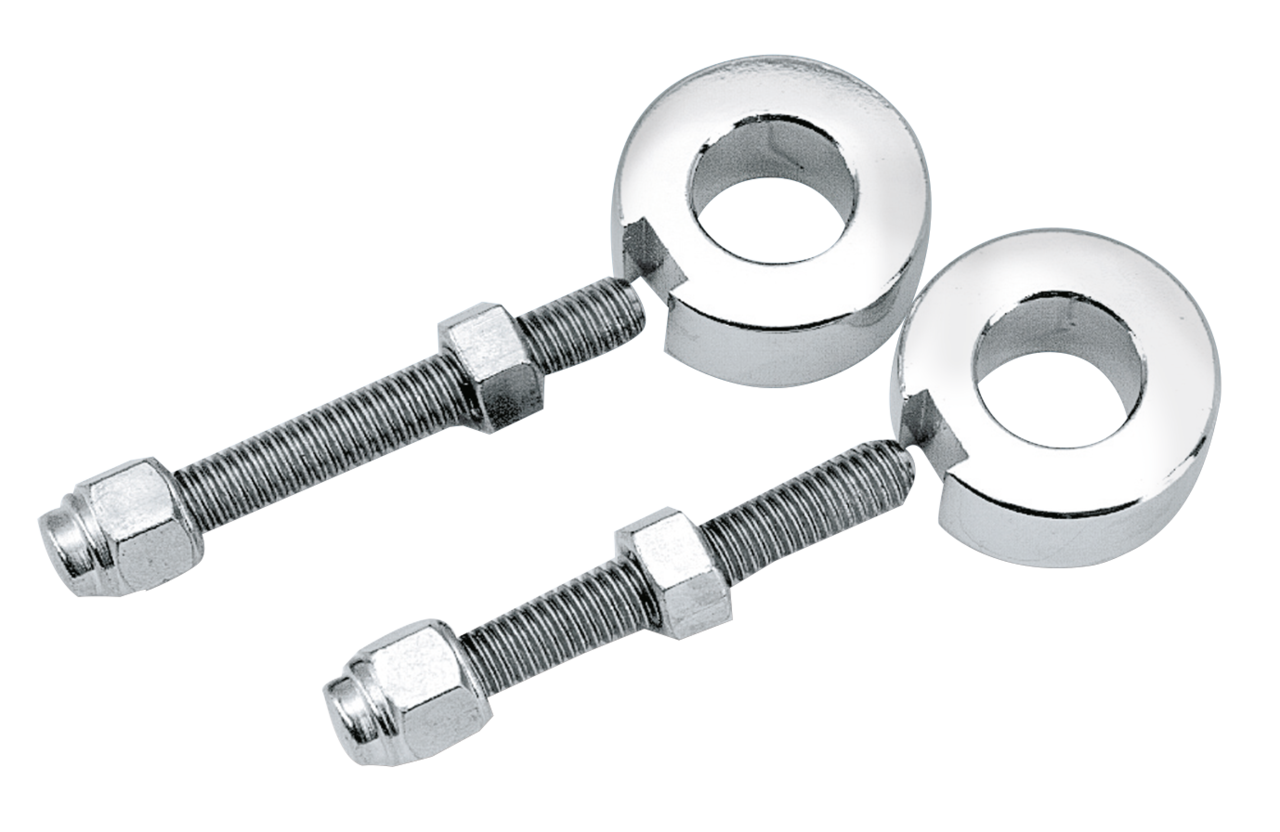 Chrome Rear Axle Adjuster Kit F*St86 Wheel Axle Adjuster V Twin Mfg