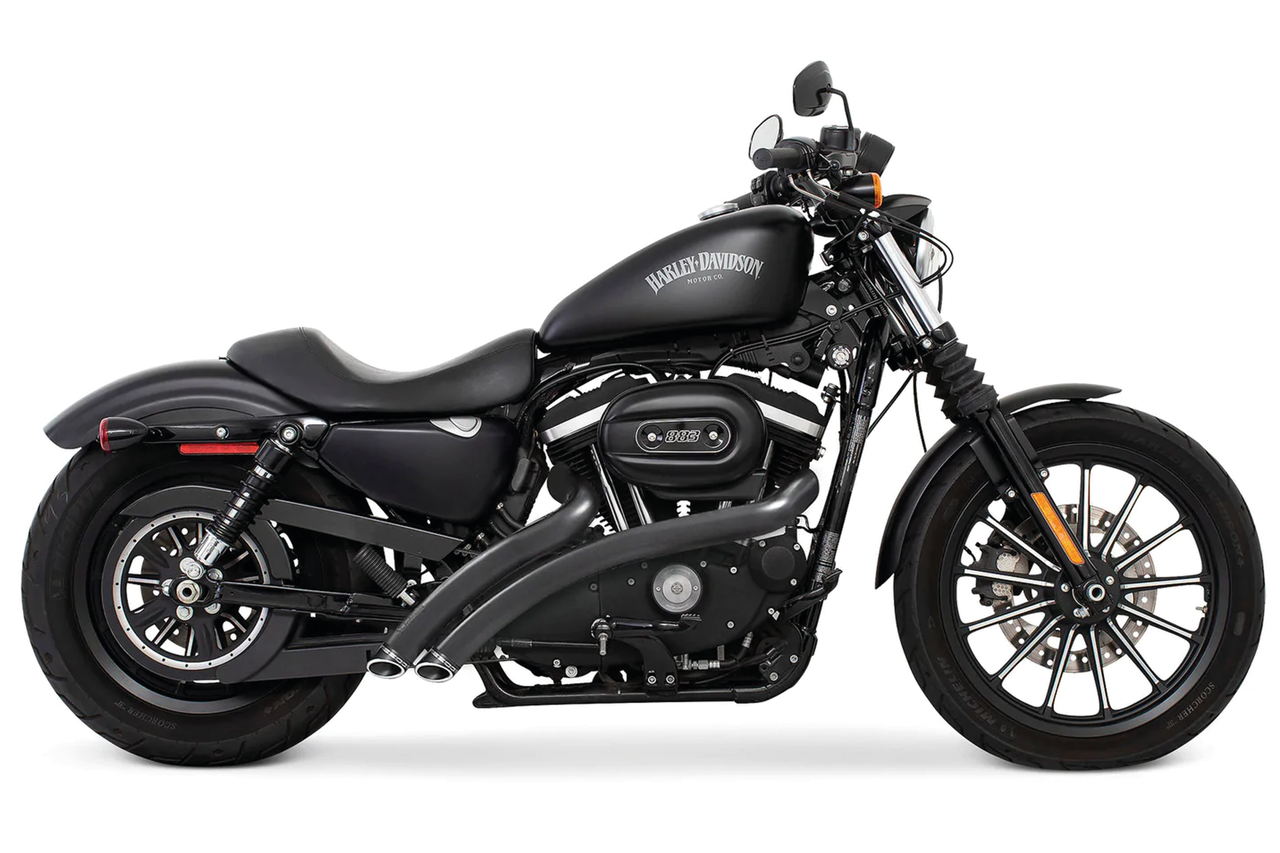 Radical Radius High Black W/Caps Xl04 Up 2-2 Full Exhaust System Freedom Performance Exhaust Default Title