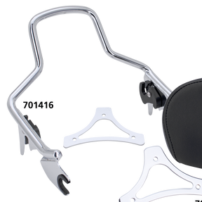 Det. Sissy Bar Shorty Chrome Flt09 Up Detachable Sissy Bar V Twin Mfg