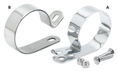 Muffler P Clamps 2 1/2" Chrome Exhaust Clamp V Twin Mfg Default Title