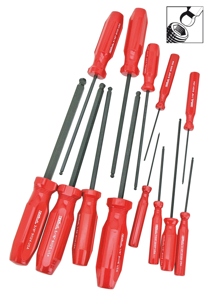 Eklind 13 Piece Inch Ball Driver Set Hex Workshop Tool Eklind Tool Company