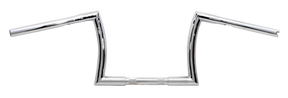 10" Z Bar 1" Chrome Dimpled Tbw Fat Handlebars for one inch handlebar clamps V Twin Mfg Default Title