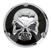 Gzp Skull Blck/Chrome Derby Cover 5 Hole Derby Cover Zodiac Default Title