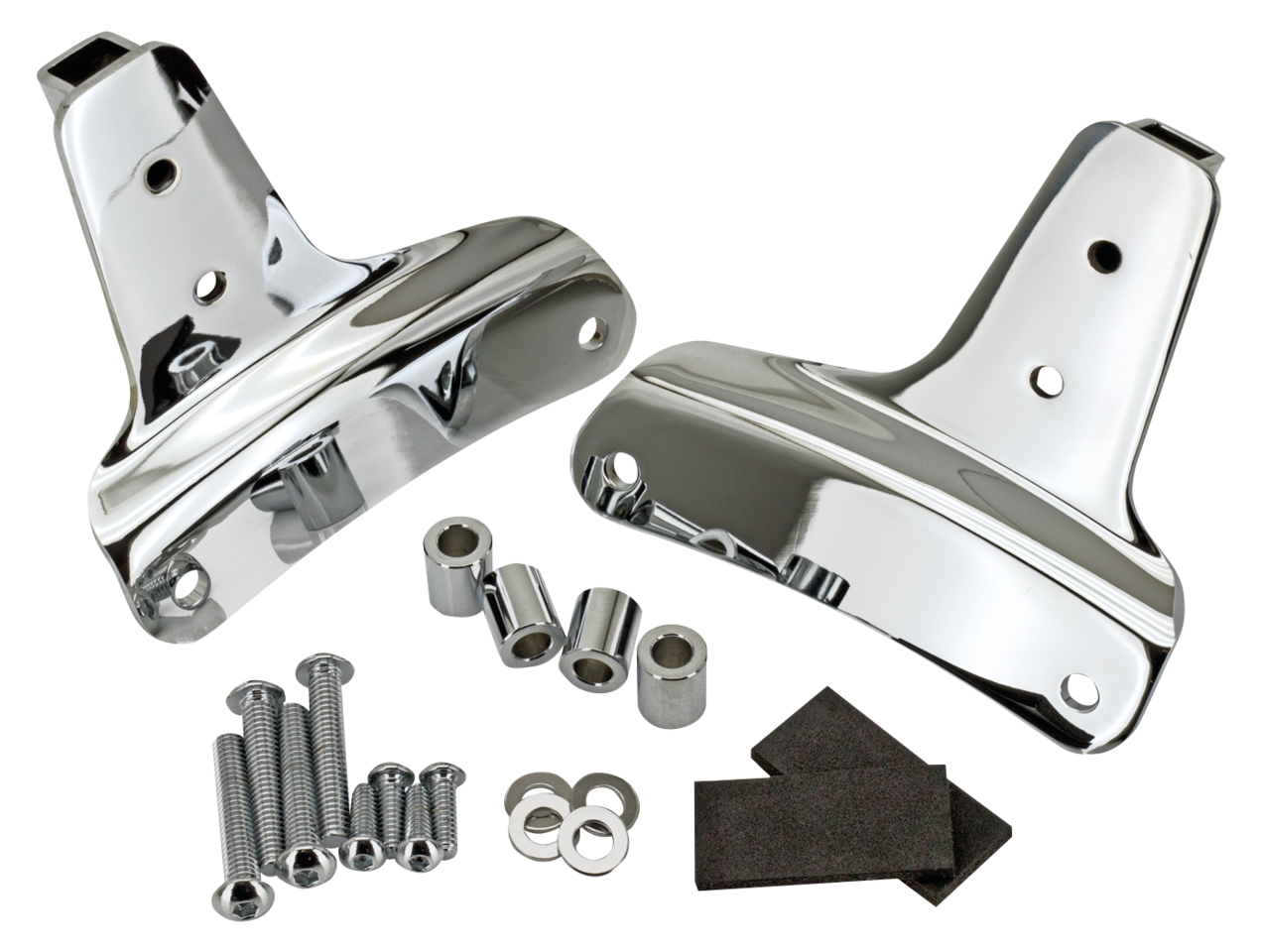 Gzp Chrome Side Straps Flh/T09 13 Sissy Bar Side Plate Zodiac Default Title