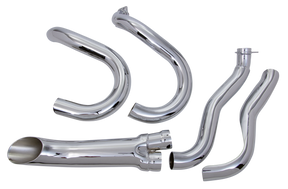 Chrome Open 2:1 Exhaust Bt70 84 2-1 Full Exhaust System V Twin Mfg Default Title
