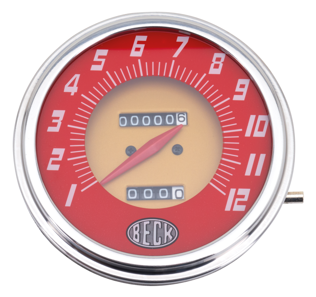 Replica Red Gold Speedo 2:1 Fl55 "Beck" Speedo & Tacho V Twin Mfg