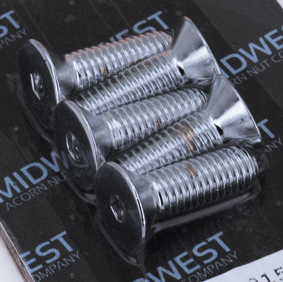 Chrome Disc Screws Bt78 92 Rr Cast Wheel Hardware & Fastener Midwest Acorn Nut Company Default Title