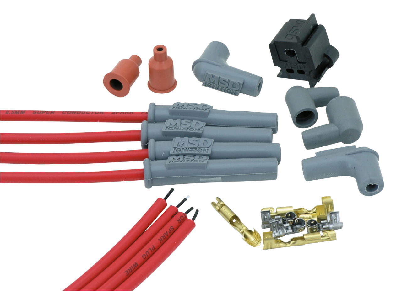 Msd Super Conduct Plug Wires (Nitro) Red Ignition Systems Msd Ignition Default Title