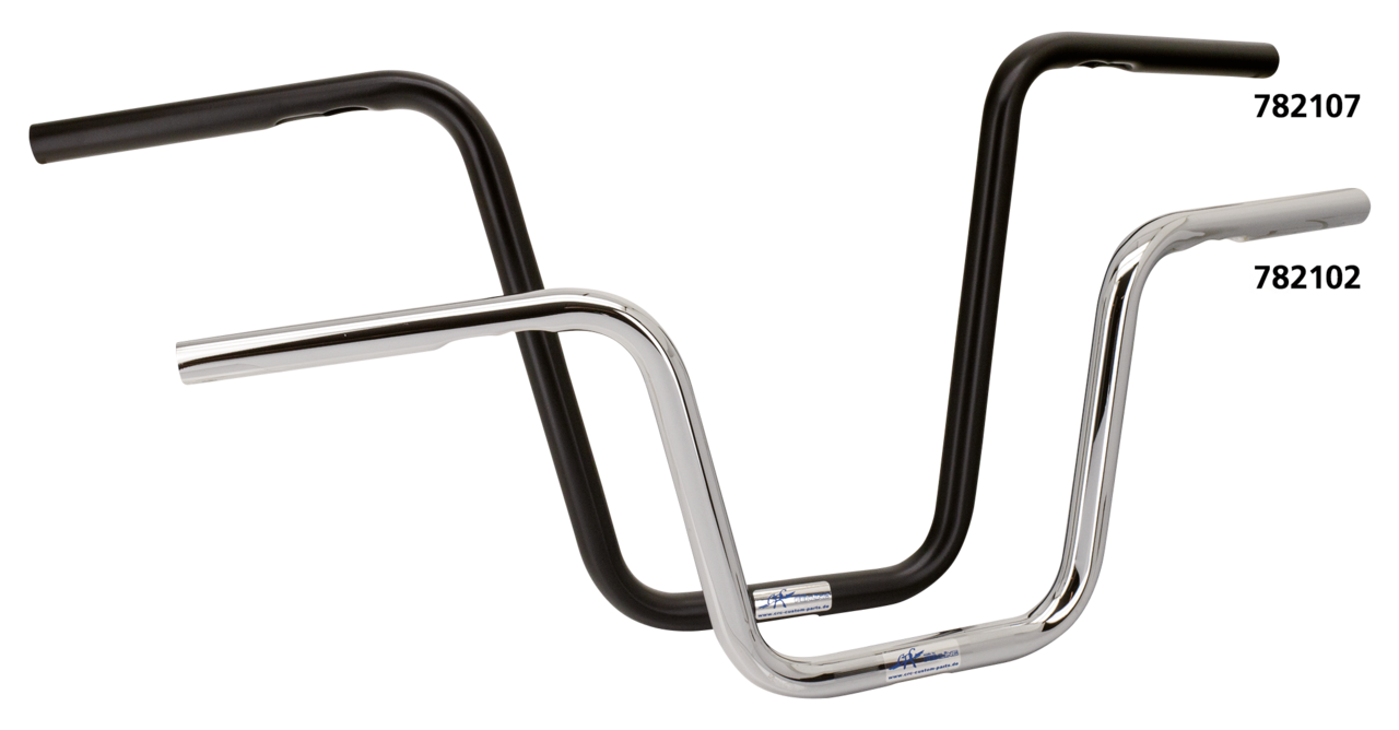Fehling Narrow Ape 1" 25cm High Chrome One Inch Diameter Handlebars Crc Custom Parts Default Title