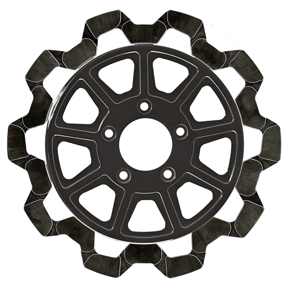 Rr Bow Tie 11.8"X7mm Bl/Bl 9 Spoke Disc Brake Rotors Lyndall Brakes Default Title
