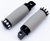 Gzp Black Turbo Footpegs Gray Rubber Foot Peg Zodiac Default Title