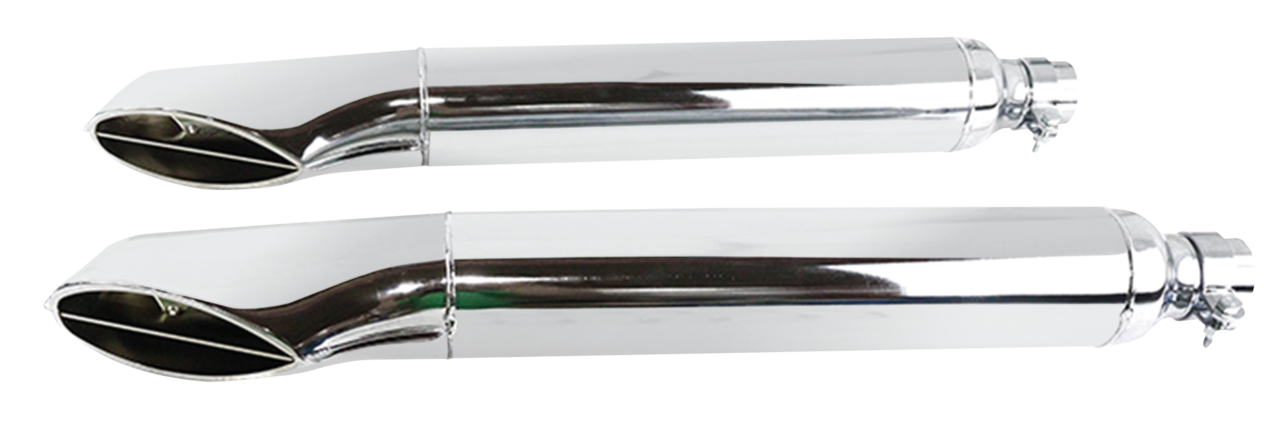 1968 Style Turn Outs Chrome Flt95 16 Slip-On & Muffler V Twin Mfg