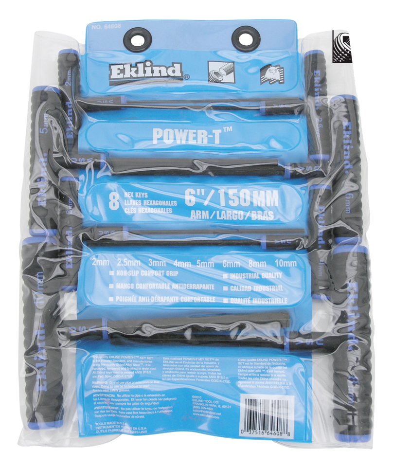 Eklind 8 Piece Metric Power T Keyset Hex Workshop Tool Eklind Tool Company