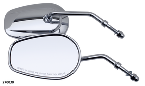 Gzp Chrome Tapered Mirrors, 5" Stem Mirror & Component Zodiac Default Title