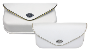 Windshield Pouch White/Silv Trim Fl60 84 Windshield Bags V Twin Mfg Default Title