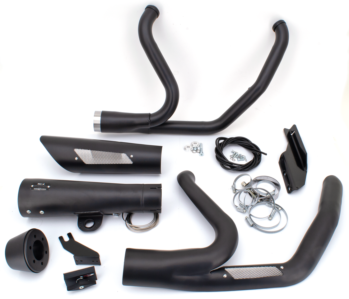 Mcj 2 1 Shorty Flh/T21 Up Black 2-1 Full Exhaust System Mcj Default Title