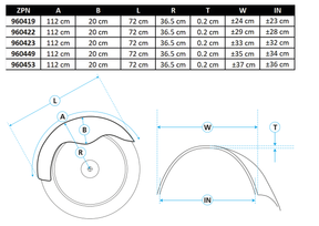 14.25" Rigid Custom Round Top Untrimmed Rear Fender Cruise Speed Default Title