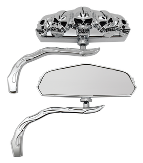 Gzp Chrome Skull Vision Mirror Set Mirror & Component Zodiac