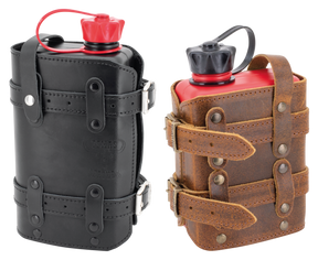 Black Holder With 1.5 L Blk Ff Canister Bottle & Canister Holder Texas Leather
