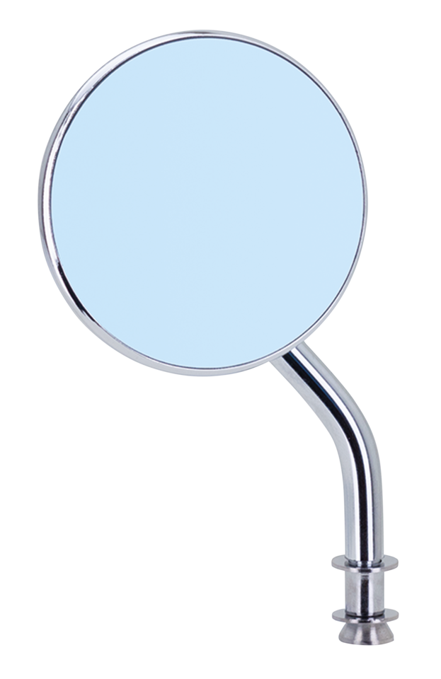 Gzp Blue Glass Round 3" Mirror 4" Stem U Mirror & Component Zodiac Default Title