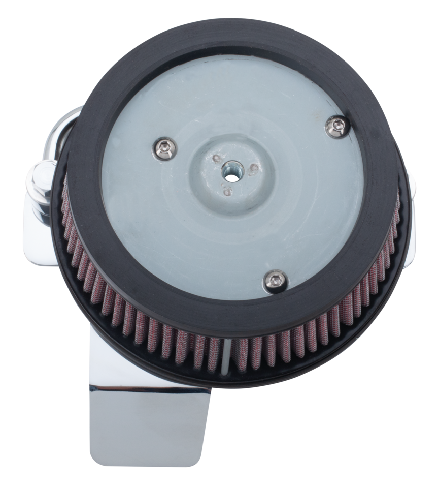 Gzp Chrome Me17 Up Round Hp A/C W/Breath Genuine Zodiac Air Cleaners Zodiac Default Title
