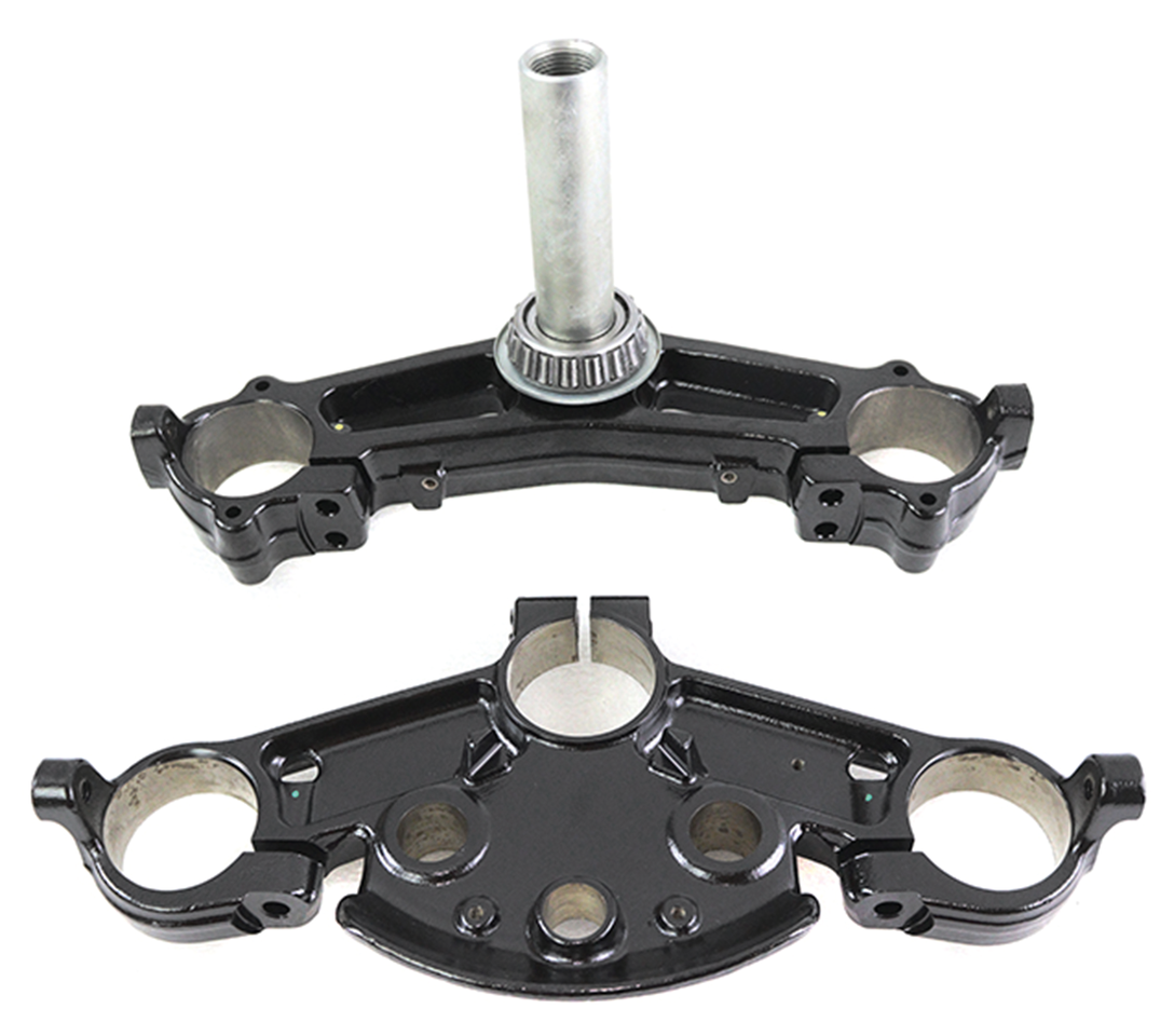 Triple Tree Set 49mm Flh/T14 Up Black Triple Tree Kit V Twin Mfg Default Title