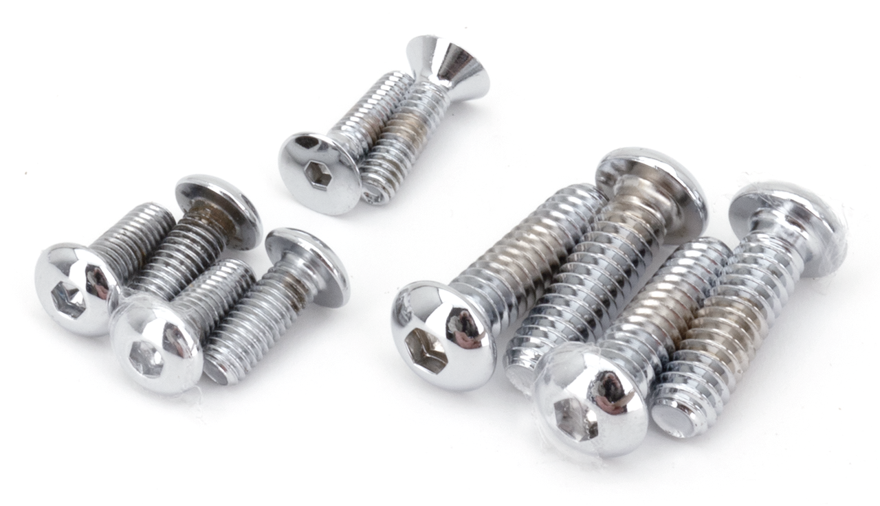 Chrome Button Head Screws Lever/Mast.Cyl Hardware & Fastener Midwest Acorn Nut Company Default Title