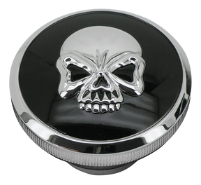 Gzp Skull Blck/Chrome Gas Cap Set 84 96 Gas Cap Zodiac