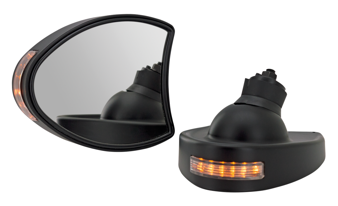 Gzp Black Bat Wing 96 13 Mirrors W/Light Mirror & Component Zodiac