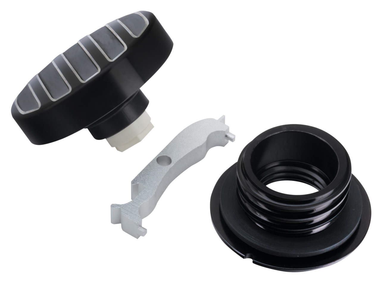 Gzp Black Cut Ribbed Screw In Cap 82 E18 Gas Cap Zodiac